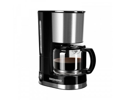 Кофеварка капельная Redmond RCM-M1507 черный/серебристый, исп. кофе - молотый, 0.6 л, 600 Вт