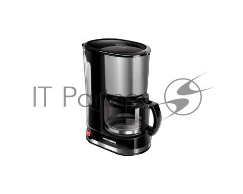 Кофеварка капельная Redmond RCM-M1507 черный/серебристый, исп. кофе - молотый, 0.6 л, 600 Вт