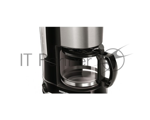 Кофеварка капельная Redmond RCM-M1507 черный/серебристый, исп. кофе - молотый, 0.6 л, 600 Вт