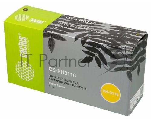 Картридж лазерный Cactus CS-PH3116 109R00748 черный (3000 стр.) для Xerox Phaser 3116