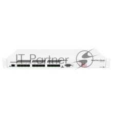 Маршрутизатор Mikrotik CCR1016-12S-1S+ Cloud Core Router 1016-12S-1S+ with Tilera Tile-Gx16 CPU (16-cores, 1.2Ghz per core), 2GB RAM, 12xSFP cages, 1xSFP+ cage, RouterOS L6, 1U rackmount case, Dual PSU, LCD panel