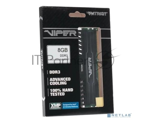 Оперативная память Patriot 8Gb DDR3 1600MHz DIMM Viper 3 PV38G160C0 RTL 1*8GB PC3-12800 CL10 240-pin 1.5В
