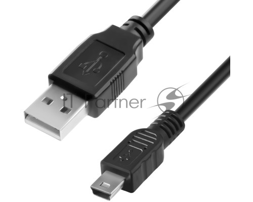 Кабель Greenconnect Кабель интерфейсный USB 2.0 1m Premium AM / mini 5P, 28 / 28 AWG двойное экранирование, антифриз, черный