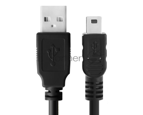 Кабель Greenconnect Кабель интерфейсный USB 2.0 1m Premium AM / mini 5P, 28 / 28 AWG двойное экранирование, антифриз, черный