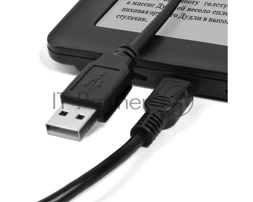 Кабель Greenconnect Кабель интерфейсный USB 2.0 1m Premium AM / mini 5P, 28 / 28 AWG двойное экранирование, антифриз, черный