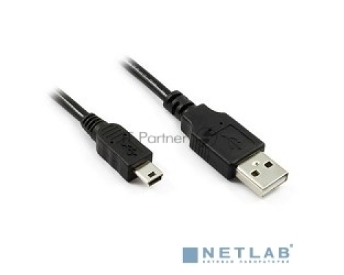 Кабель Greenconnect Кабель интерфейсный USB 2.0 1m Premium AM / mini 5P, 28 / 28 AWG двойное экранирование, антифриз, черный