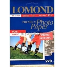 Фотобумага Lomond атласная тепло-белая, микропористая для струйной печати, A6, 270 г/м2, 20 листов.