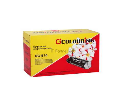 Картридж Colouring CG-E16 чёрный (2000 стр.) для Canon FC 200/204/210/220/224/226/228/230/300/310/330/336/PC150/160/210/300/310/320/325/330L/400/420/425/428/430/530/550/700/710/720/730/735/740/760/770/775/785/790/795/800/860/880/890/900/920