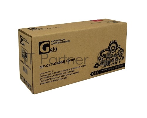 Картридж GalaPrint GP-CLT-C406S голубой (1000 стр) для Samsung CLP-360/CLP-365/CLX-3300/CLX-3305/CLP-365W/CLX-3305W/CLX-3305FW/CLX-3305FN/Xpress C410/C410w/C460W/C460FW/CLP-368/C410/C460