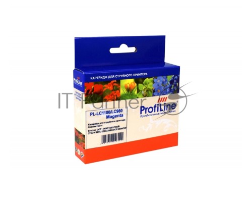 Картридж для принтеров Brother LC1100/LC980M DCP -145C/165C/195С/375CW MFC-250C/290C/DCP-6690CW Magenta водн ProfiLine