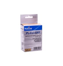 Картридж PL-CLI-526Y с чипом для принтеров Canon Pixma IP4850/MG5150/MG5250/MG6150/MG8150 Yellow водн ProfiLine