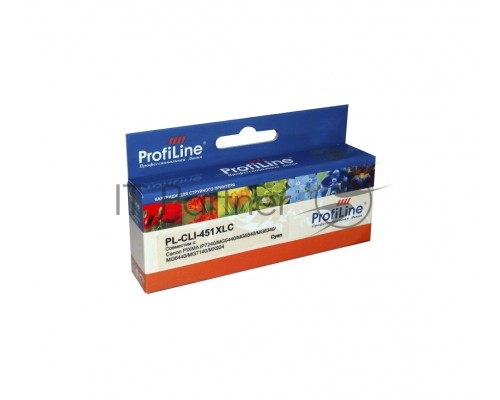 Картридж PL-CLI-451C  для принтеров Canon PIXMA iP7240/MG5440/MG5540/MG6340/MG6440/MG7140/MX924 Cyan водн ProfiLine