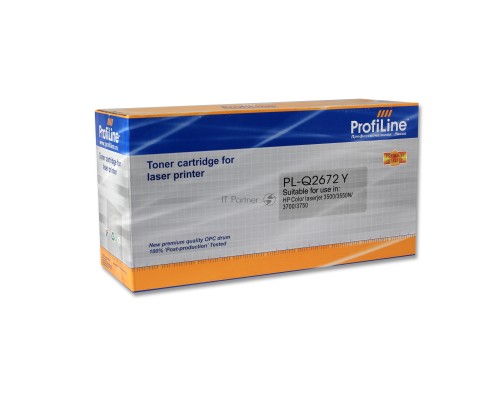 Картридж PL-Q2672A для принтеров HP CLJ 3500/3500N/3550/3550N Yellow 4000 копий ProfiLine