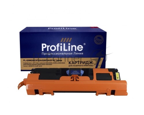 Картридж PL-Q3962A/C9702A/Q3972/EP-87 для принтеров HP Color LaserJet 1500/2500/2550/2820/2840 Series Canon LBP-2410/LBP-5200/ImageClass MF8180C Yellow 4000 копий ProfiLine