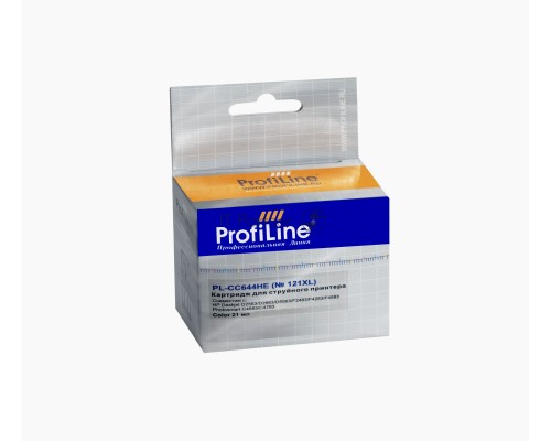 Картридж PL-CC644HE №121XL для принтеров HP Deskjet D1663/D2500/D2563/D2663/D5563/F2423/F2493/F4213/F4275/F4280/F4283/F4583/HP Photosmart C4683/C4783 Сolor водные ProfiLine