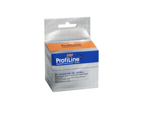 Картридж PL-CC641HE №121XL для принтеров HP Deskjet D1663/D2500/D2563/D2663/D5563/F2423/F2493/F4213/F4275/F4280/F4283/F4583, HP Photosmart  C4683/C4783 Black пигмент ProfiLine