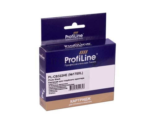 Картридж PL-CB322HE №178XL для принтеров HP Photosmart C5380/C5383/C6380/C6383/D5460/D5463/Premium Fax/Pro B8553 Photo Black водн ProfiLine