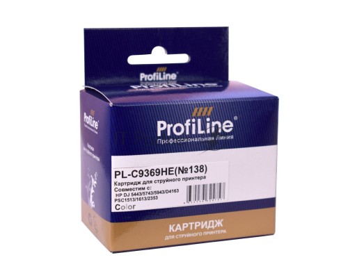 Картридж PL-C9369HE №138 для принтеров HP DJ 5443/5743/5943/D4163 PSC1513/1613/2353 Color водные ProfiLine