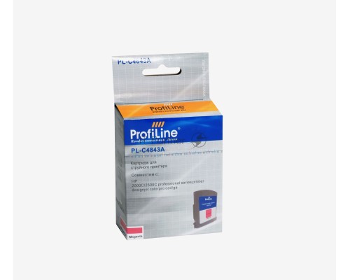 Картридж PL-C4843A №10 для принтеров HP DJ 2000C/2500C Designjet Colorpro cad/ga Magenta водные ProfiLine