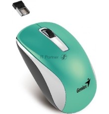 Мышь Genius NX-7010 Turquoise  Metallic style. 2.4Ghz wireless BlueEye mouse 1200 dpi powerful BlueEye AA x 1