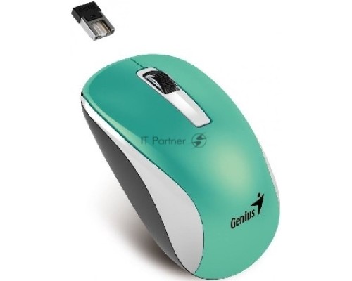 Мышь Genius NX-7010 Turquoise  Metallic style. 2.4Ghz wireless BlueEye mouse 1200 dpi powerful BlueEye AA x 1