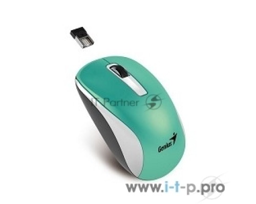 Мышь Genius NX-7010 Turquoise  Metallic style. 2.4Ghz wireless BlueEye mouse 1200 dpi powerful BlueEye AA x 1