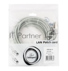 Патч-корд FTP Cablexpert кат.6, 3м, литой, многожильный (серый)