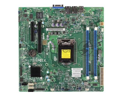 Материнская плата SupermicroMBD-X10SLL-SF-O uATX, LGA1150, Intel®C222, 2xDDR3, 6xSATA, 2xGbE, IPMI, VGA