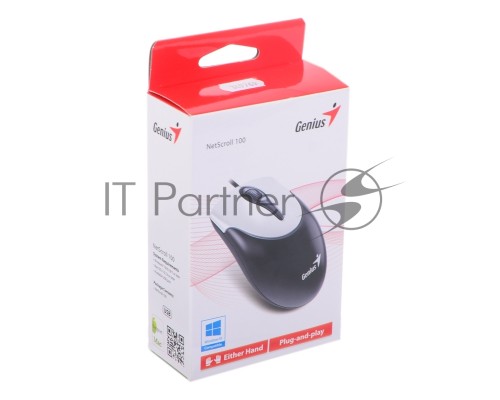 Мышь Genius NetScroll 100 v2  Black USB, оптическая, 1000dpi