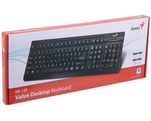 Клавиатура проводная Keyboard Genius KB-125 Black / USB