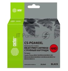 Картридж струйный Cactus CS-PG440XL черный (600 стр., 20 мл) для Canon Pixma MG2140/3140/2240/2245/3240/3540/3640/4140/4240/4250/MX374/375/394/434/454/474/514/524/534/TS5140