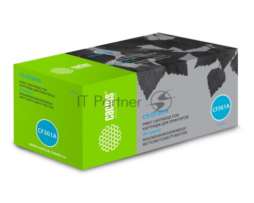 Картридж лазерный Cactus CS-CF361A голубой (5000 стр.) для HP CLJ M552dn/M553dn/M553N/M553x