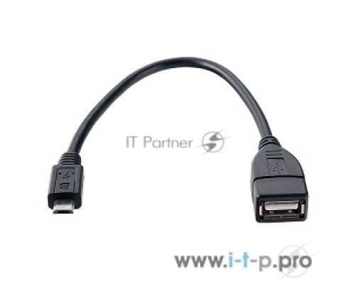 Кабель PERFEO USB2.0 A розетка - Micro USB вилка (OTG), длина 0,2 м. (U4202)