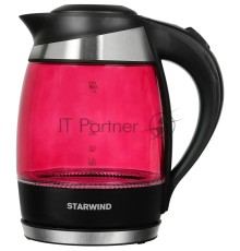 Чайник электрический Starwind SKG2214 1.8л. 2200Вт розовый (корпус: стекло)