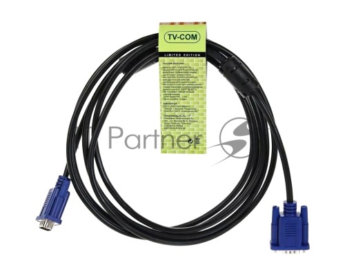 Кабель соединительный SVGA (15M/M) 3m 2 фильтра TV-COM <QCG120H-3M>
