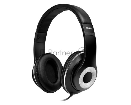 Наушники SVEN AP-930M черные {Разъем 3,5 мм, Поддержка функций управления плеером, Поддержка функции hands-free, Микрофон на кабеле, Улучшенная система передачи звука}