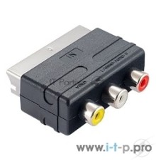 Переходник PERFEO Переходник SCART (21 pin) вилка 