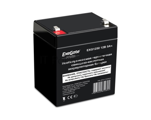 Батарея ExeGate EP211732RUS HR 12-5/EXG1250 (12V 5Ah 1221W), клеммы F2