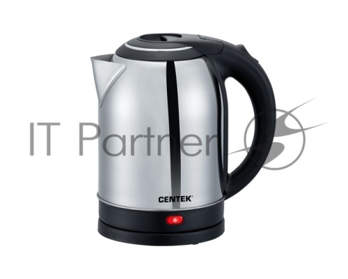 Чайник Centek CT-0037 (матовый) металл 2,0л, 2200W, большой объём, хромированная вставка