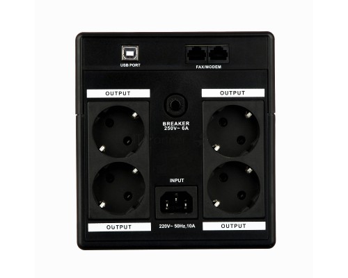 Источник бесперебойного питания ExeGate EP212518RUS Power  Back UNB-1000  <1000VA, Black, 4 евророзетки>