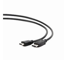 Кабель DisplayPort-HDMI Gembird/Cablexpert  1м, 20M/19M, черный, экран, пакет(CC-DP-HDMI-1M)