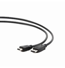 Кабель DisplayPort-HDMI Gembird/Cablexpert  1м, 20M/19M, черный, экран, пакет(CC-DP-HDMI-1M)