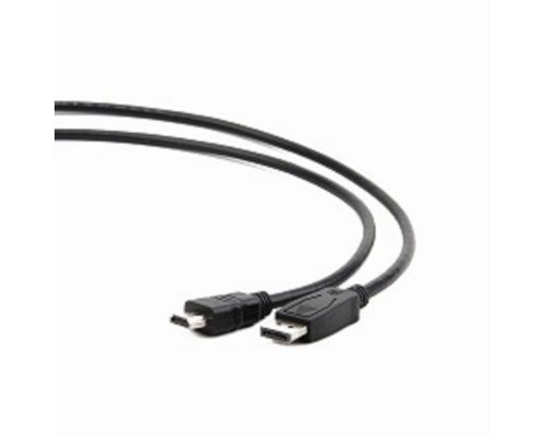 [кабели] Кабель DisplayPort-HDMI Gembird/Cablexpert  1м, 20M/19M, черный, экран, пакет(CC-DP-HDMI-1M)