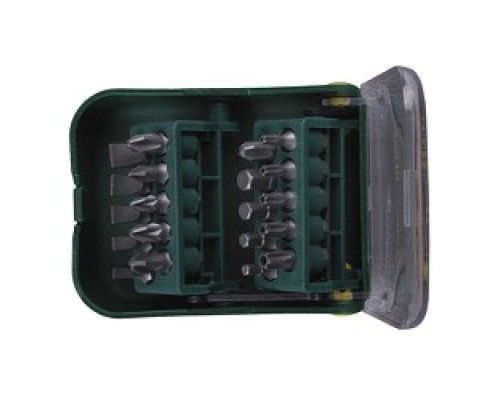 [Отвертки-насадки (биты)] Набор KRAFTOOL Биты в мобильном бит-боксе с клипсой, Cr-V, 25мм, 21 предмет [26135-H21]