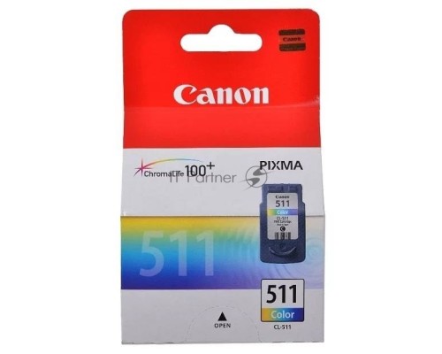 Картридж струйный CL-511 (2972B007) для Canon PIXMA MP240, PIXMA MP260, PIXMA MX320, PIXMA MX330 EMB, Цветной, 244стр., 9 мл.