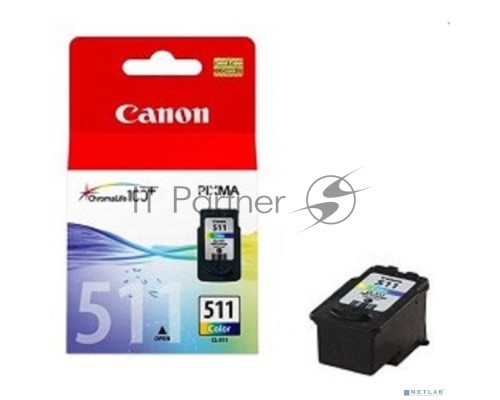 Картридж струйный CL-511 (2972B007) для Canon PIXMA MP240, PIXMA MP260, PIXMA MX320, PIXMA MX330 EMB, Цветной, 244стр., 9 мл.