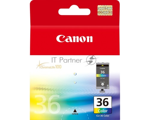 Картридж струйный CLI-36Color (1511B001) для Canon Mini Pixma 260, Цветной, 250стр.
