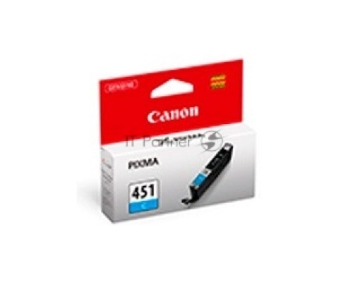 Картридж струйный CLI-451C (6524B001) для Canon PIXMA iP7240/MG6340/MG5440, Голубой, 332стр.