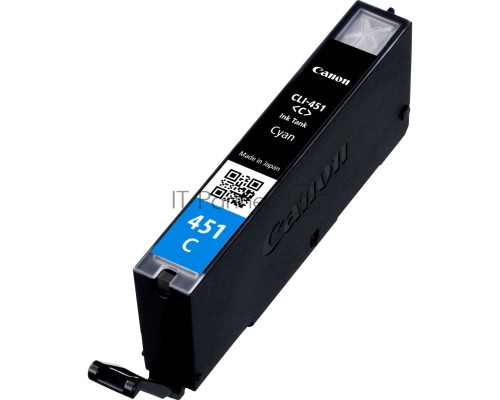 Картридж струйный CLI-451C (6524B001) для Canon PIXMA iP7240/MG6340/MG5440, Голубой, 332стр.