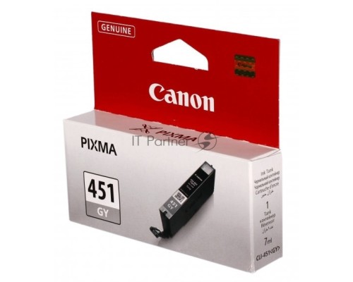 Картридж струйный CLI-451GY (6527B001) для Canon PIXMA MG6340, Серый, 780стр.